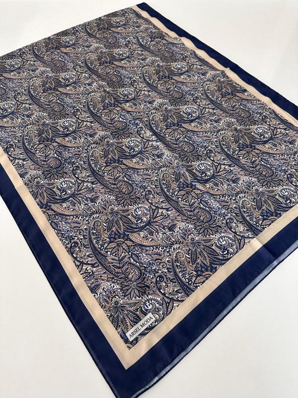 ARSEL MODA Soft Pamuklu Şal Lacivert Serisi LBD2702 - Image 1