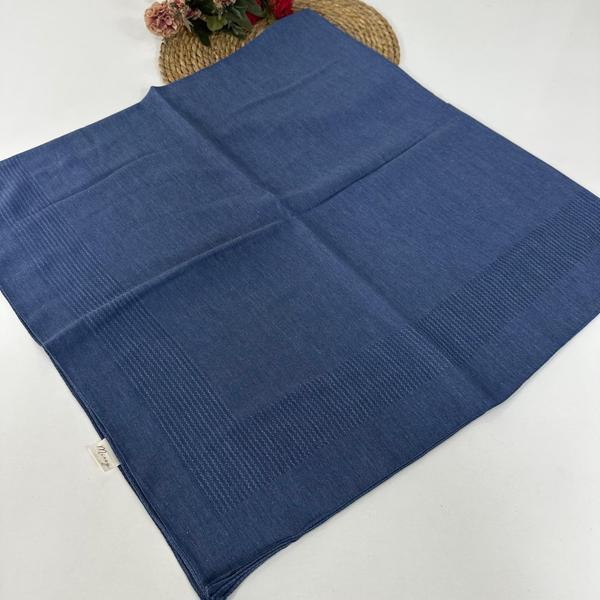 Miray 120 cm Pano Pamuk Eşarp  Gök Mavi BYA0219 - Image 1