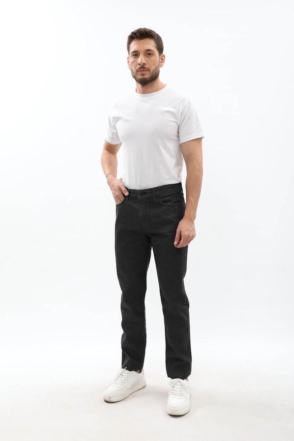Bluewhite Erkek Regular Fit Koyu Gri Jean Pantolon - Image 1