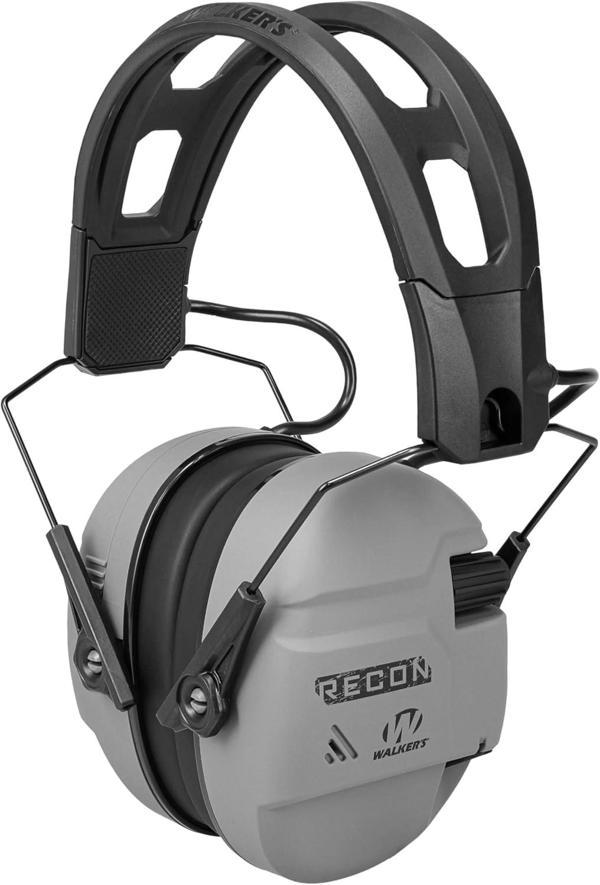 Walker's Recon IPX4 Dayanıklı Atış İşitme Korumalı Dijital Kulaklıklar - Gri - Image 1
