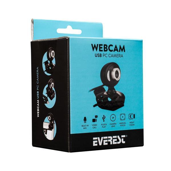 Everest SC-826 0.3MP 640x480 USB Microfonlu Webcam - Image 1