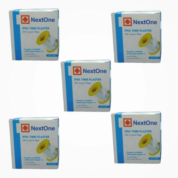 Nextone İpek Flaster 5cm x 5m - 5 Adet - Image 1