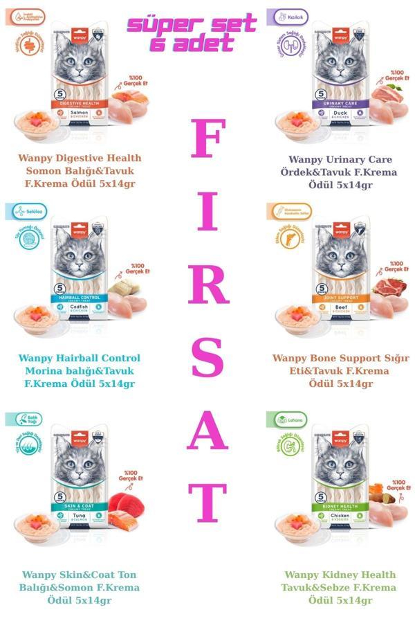 Wanpy Süper Set 6'Lı 30 Tüp Somon-Ördek-Morina-Sığır Eti-Ton Balığı-Tavuk. - Image 1