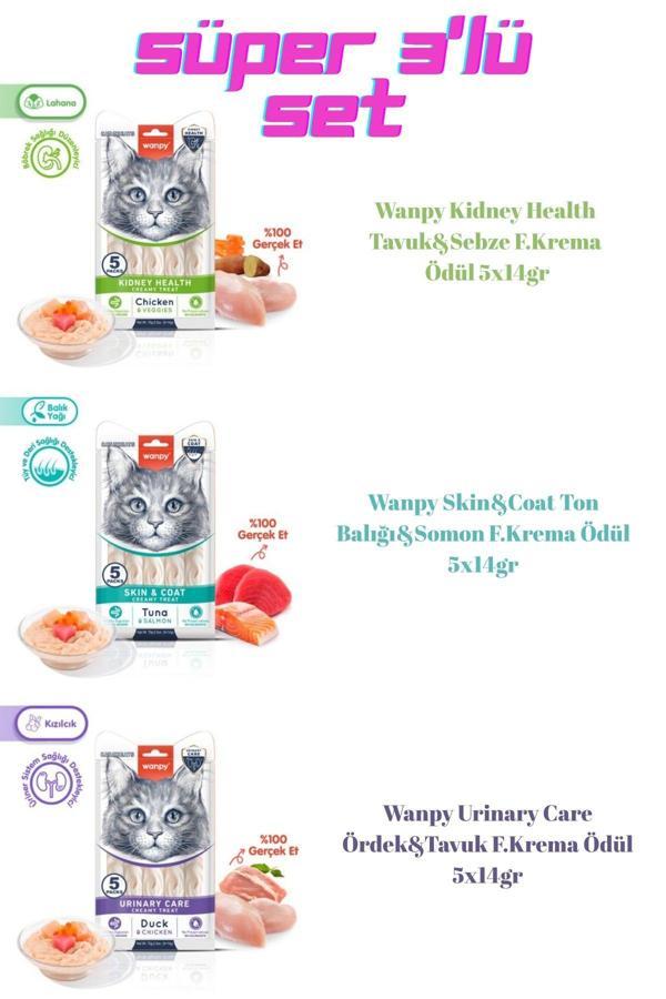 Wanpy Süper Set 3'Lü 15 Tüp Tavuk - Ton Balığı - Ördek. - Image 1