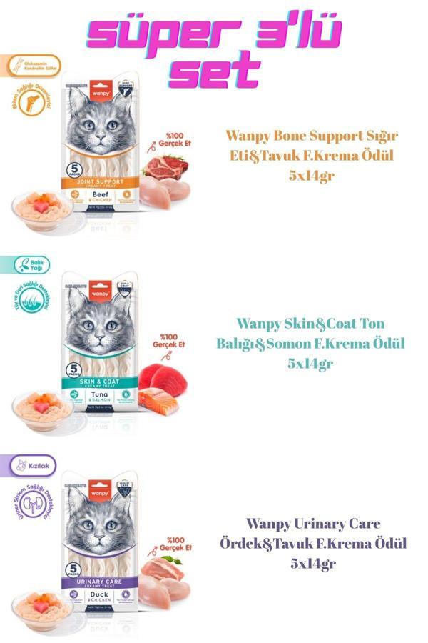 Wanpy Süper Set 3'Lü 15 Tüp Sığır Eti-Ton Balığı-Ördek. - Image 1