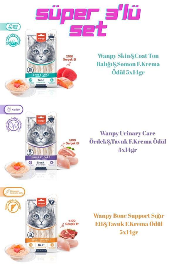 Wanpy Süper Set 3'Lü 15 Tüp Ton Balığı-Ördek-Sığır Eti. - Image 1