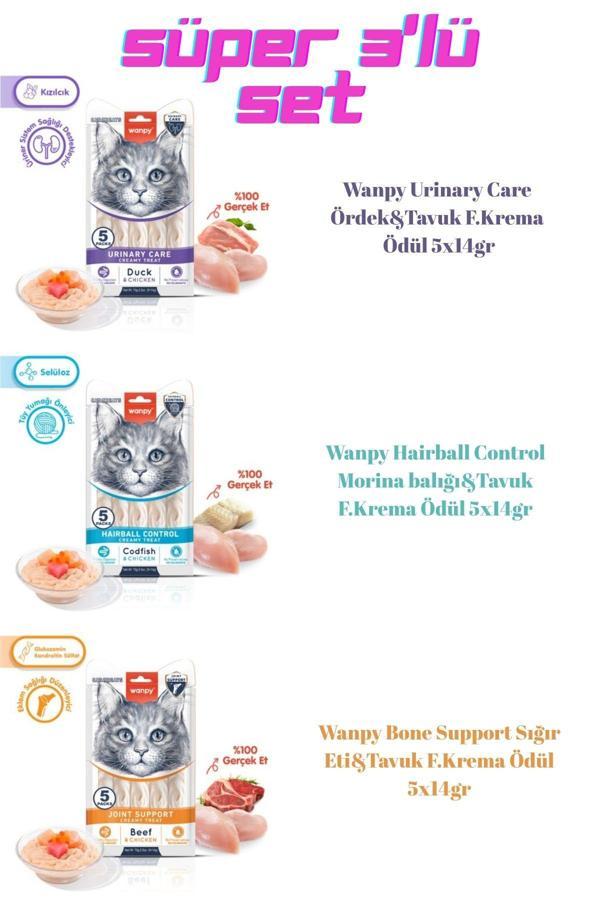 Wanpy Süper Set 3'Lü 15 Tüp Ördek-Morina-Sığır Eti. - Image 1