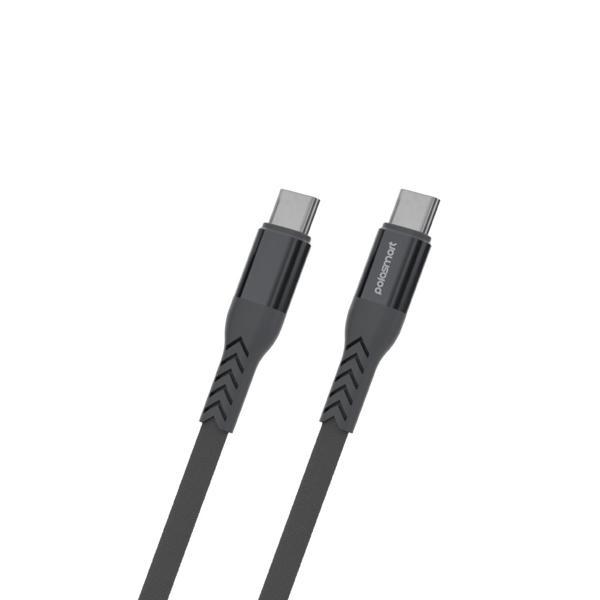 Polosmart PBS421 Hızlı 65W Type-C to Type-C Şarj ve Data Kablosu 1.2 Metre Gri - Image 1