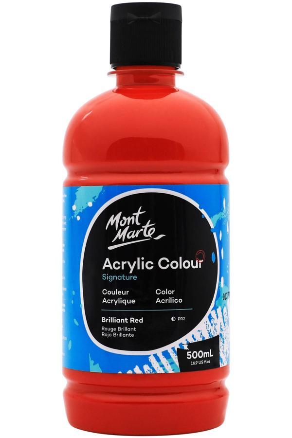 MM Akrilik Renkli 500ml Signature - Brilliant Red - Image 1