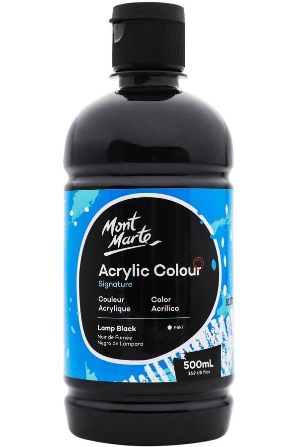 MM Akrilik Renkli 500ml Signature - Lamp Black  - Image 1