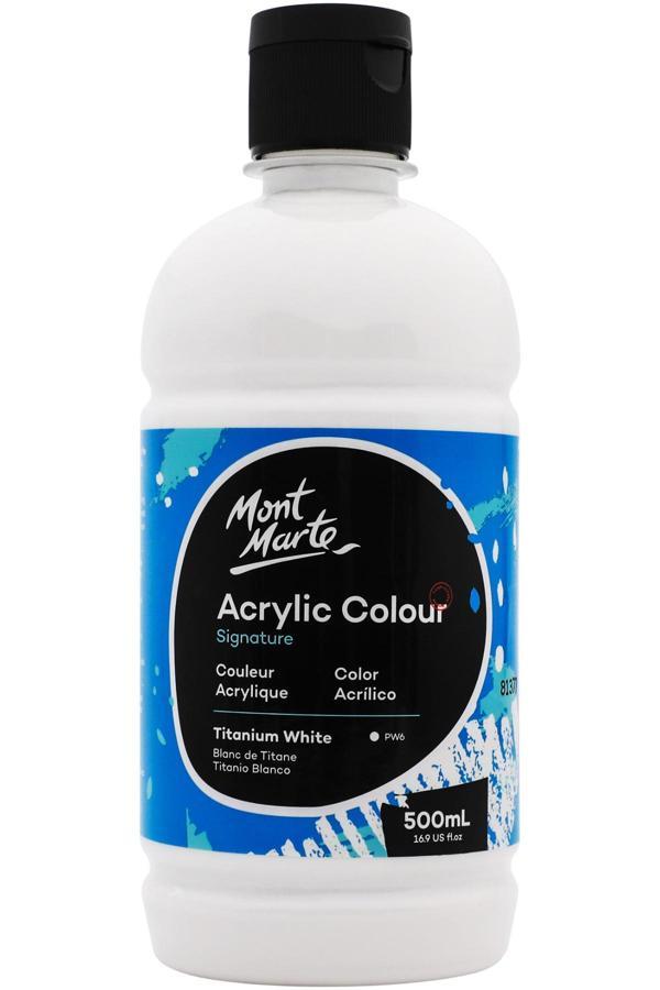 MM Akrilik Renkli 500ml Signature - Titanium White - Image 1