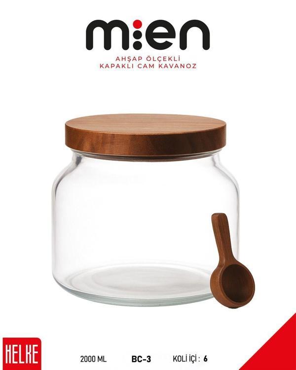 MİEN AKASYA KAPAK MEGA CAM KAVANOZ 2000ML - Image 1