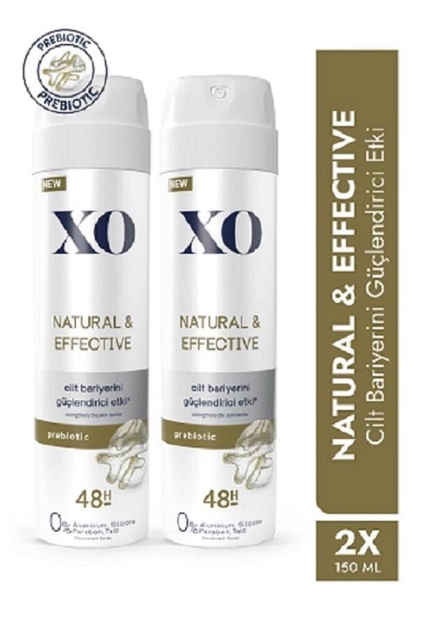 Xo Deo Woman Natural&Effective 150 ml x 2 Adet - Image 1