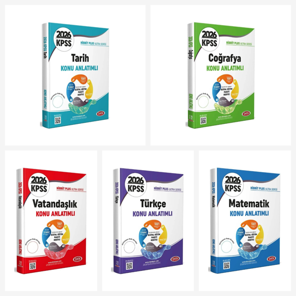 Data 2026 KPSS Genel Yetenek Genel Kültür Ultra Konu Anlatımlı 5 li Set Data Yayınları - Data Yayınları - Image 1