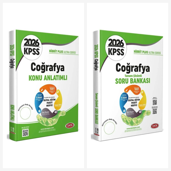 Data 2026 KPSS Coğrafya Ultra Konu Anlatımlı Soru Bankası Seti 2 Kitap Data Yayınları - Data Yayınları - Image 1