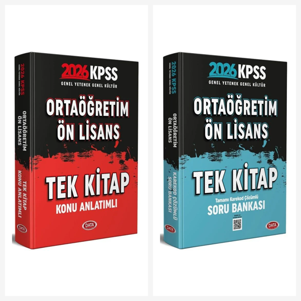 Data 2026 KPSS Lise Ortaöğretim Ön Lisans Konu Anlatımlı Soru Bankası Seti 2 Kitap Data Yayınları - Data Yayınları - Image 1