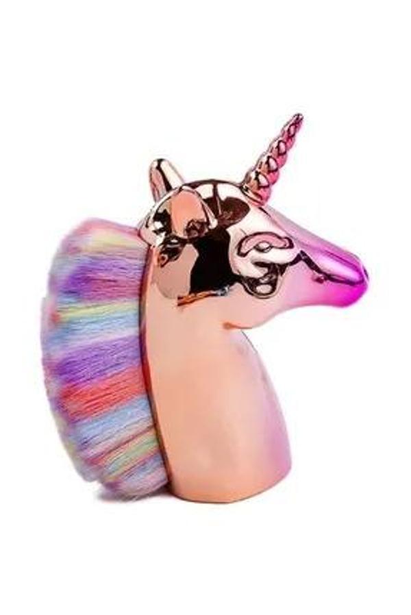 Unicorn Toz Fırça Tek Boynuzlu At Renkli Fırça Pembe - Image 1