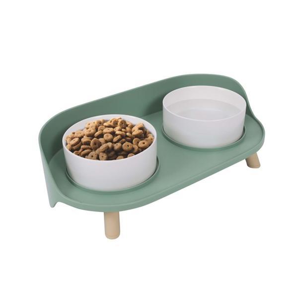 M-Pets Altitude Double Raised Pet Bowl 2x450ml - Image 1