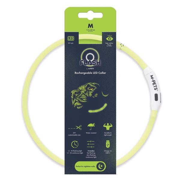 M-Pets Flash Led Boyun Tasma Yeşil (M) - Image 1