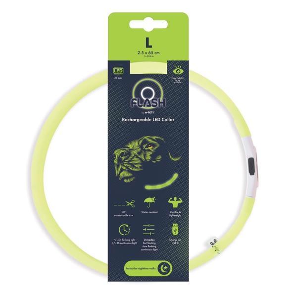M-Pets Flash Led Boyun Tasma Yeşil (L) - Image 1