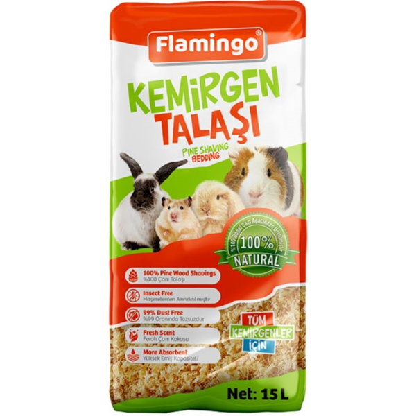 Flamingo Kemirgenler İçin Talaş 15lt - Image 1