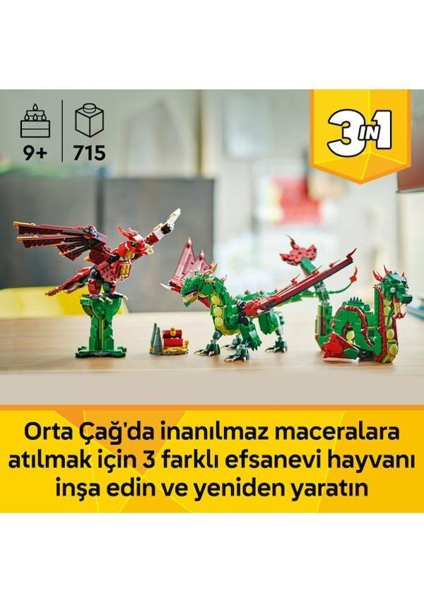 Lego Creator 3’ü 1 Arada Orta Çağ Ejderhası 31161 Lisanslı Ürün - Image 1