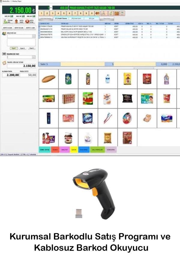 Pazar Timi Kurumsal Barkodlu Satış Programı & Market Programı & Kablosuz Barkod Okuyucu - Image 1