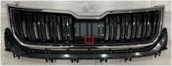 ÖN PANJUR KROM ÇERÇEVE RADAR KAMERA DELİKLİ MAT SİYAH  KADİAQ 2016-2022 - Image 1