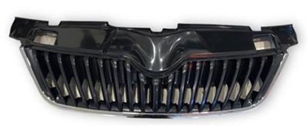 Fabia Ön Panjur Krom Çerceve Üst Plastik Birlikte Saten Siyah 2011-2015 - Image 1