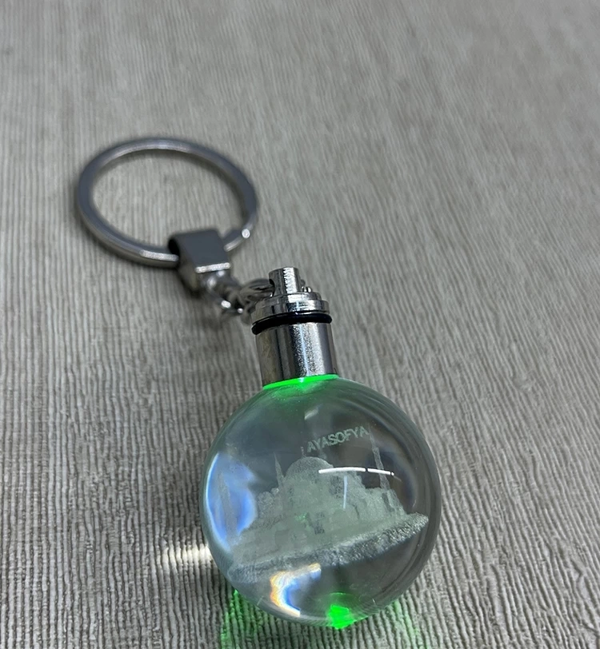 Ledli Ayasofya Tasarımı Kristal Anahtarlık Alk3803 - Image 1