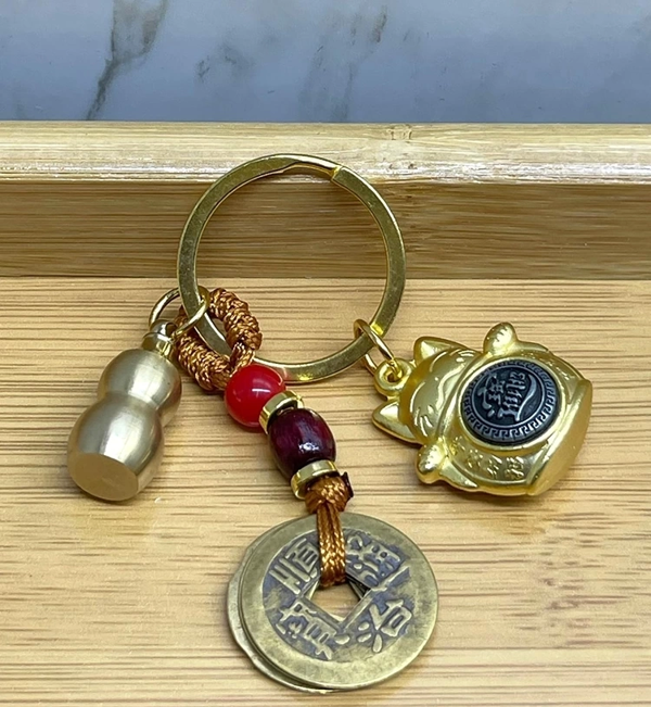 Metal Şans Ve Bereket Kedisi Anahtarlık Alk4456 - Image 1