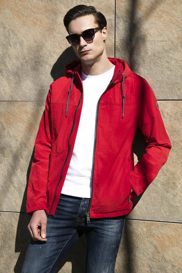 Buratti Regular Fit Kapüşonlu Cepli Mevsimlik Erkek Mont 497GLENN KIRMIZI - Image 1