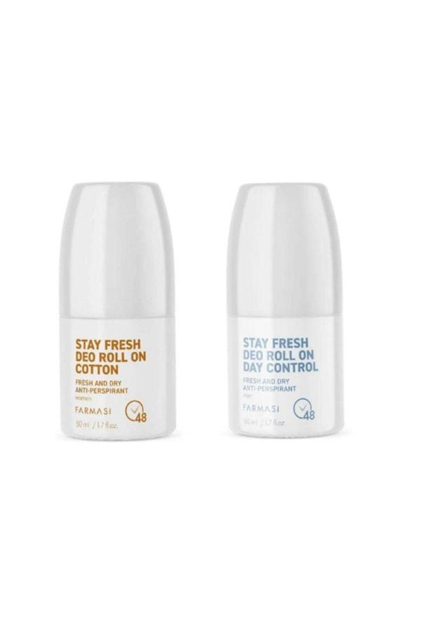 Farmasi Ikili Kadın Ve Erkek Cotton Deo & Day Control Deo Roll On 50 Ml - Image 1