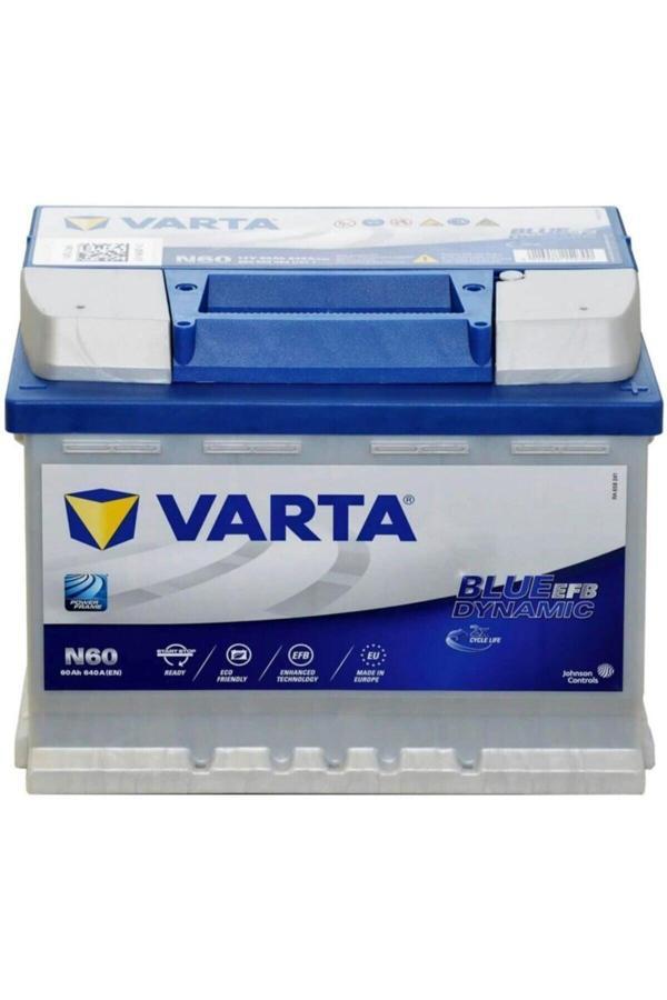 Varta Efb N60 12 Volt 60 Amper 640A Startstop Akü HURDA İADESİZ - Image 1