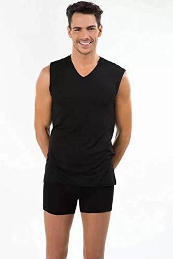 MDB Kom Barry 2'li Paket Derin V Yaka Kolsuz Atlet - Image 1