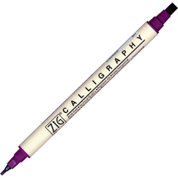 Supertrend Calligraphy Çift Uçlu Kaligrafi Kalemi 2 mm. + 5 mm. 801 Aubergine - Image 1