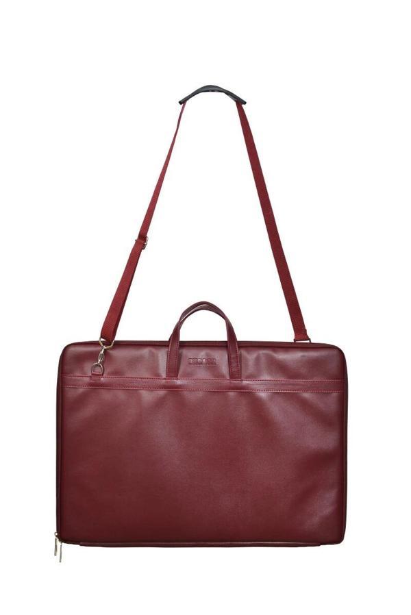 Supertrend Deri Proje Resim Çantası 40x55 cm. BORDO - Image 1