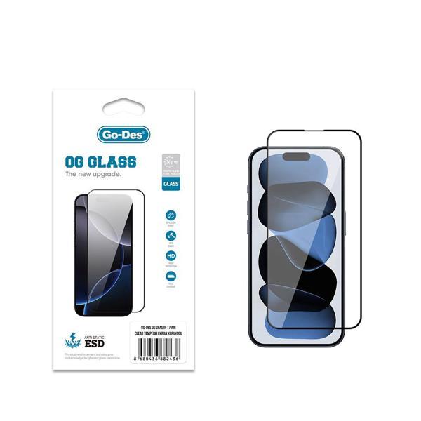 Go-Des İphone 17 Air Uyumlu Og Glass Antistatik Temperli Cam Ekran Koruyucu Şeffaf - Image 1