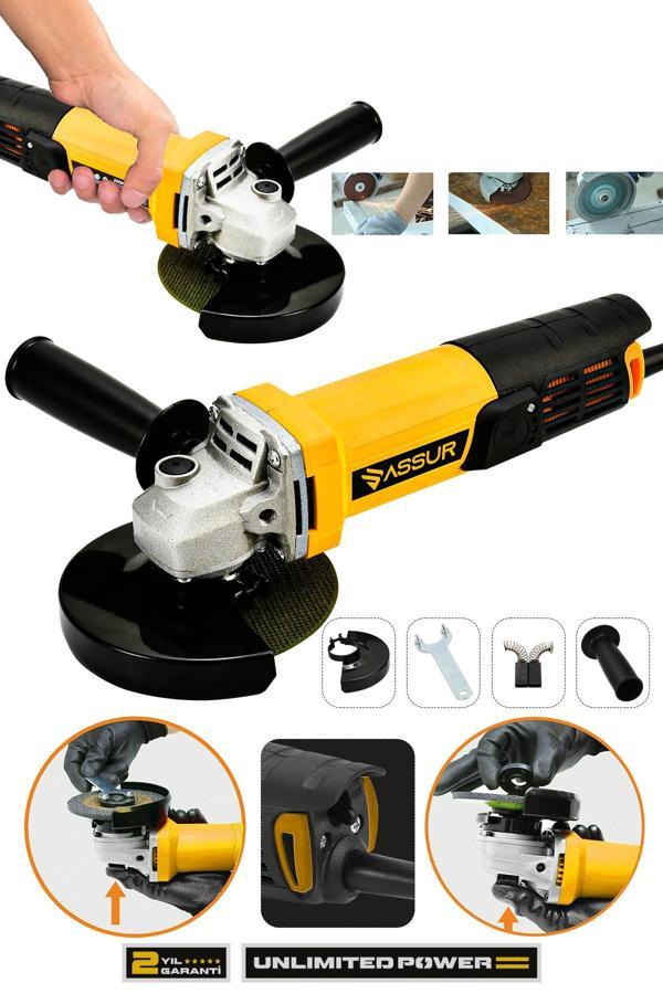 Assur 550W Avuç Taşlama Makinesi 125mm Bakır Sargılı Spiral - Image 1