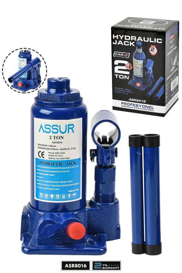 Assur 2 Ton Oto Kriko Araç Kaldırma Krikosu Şişe Kriko Hidrolik Kaldırma - Image 1