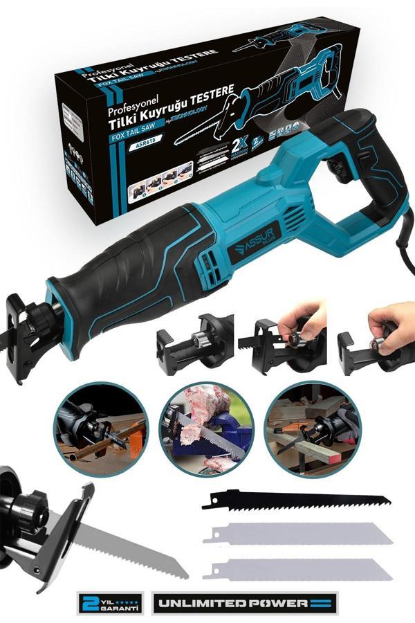 Assur 750W Bakır Sargılı 6 Kademe Devir Ayarlı Tilki Kuyruğu Testere - Image 1