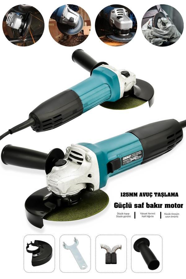 Assur 780W Metal Şanzıman Avuç İçi Taşlama Makinesi 125mm - Image 1