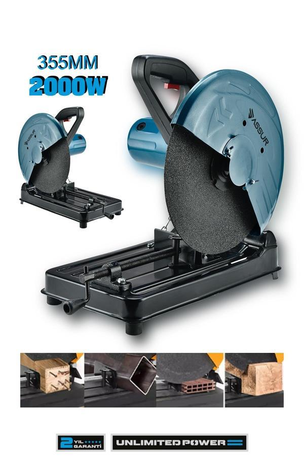 Assur 2000W Bakır Sargılı Metal Şanzıman 355 Mm Profil Metal Kesme Makinesi - Image 1