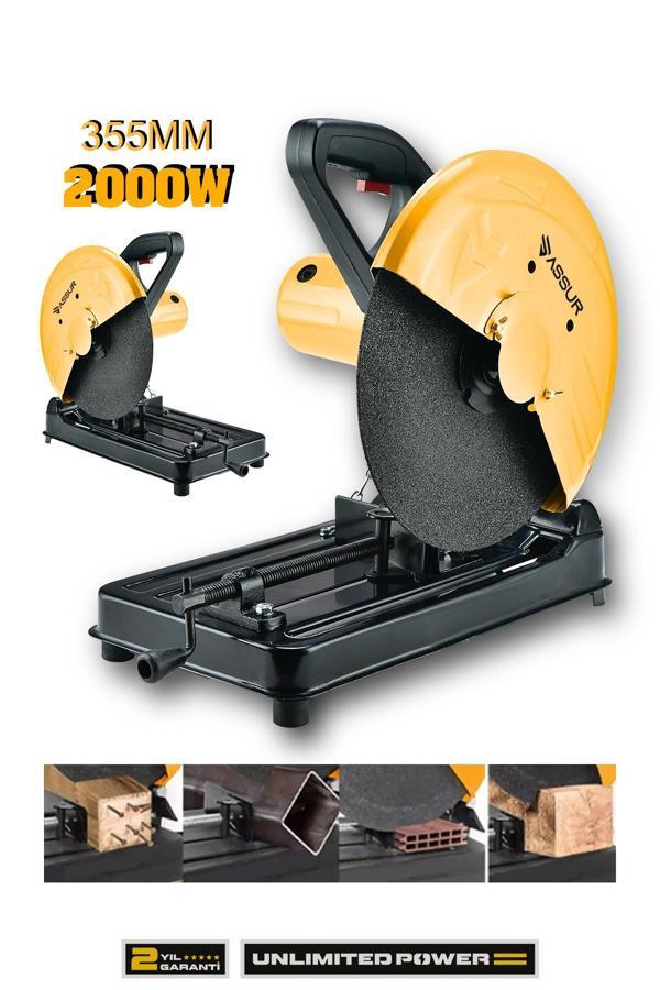 Assur 2000W Bakır Sargılı Metal Şanzıman 355 Mm Profil Metal Kesme Makinesi - Image 1