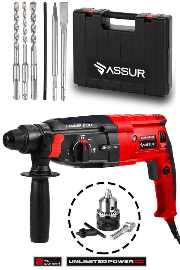 Assur 850W Metal Şanzıman Darbeli Matkap Kırıcı Delici Hilti 2-28mm - Image 1