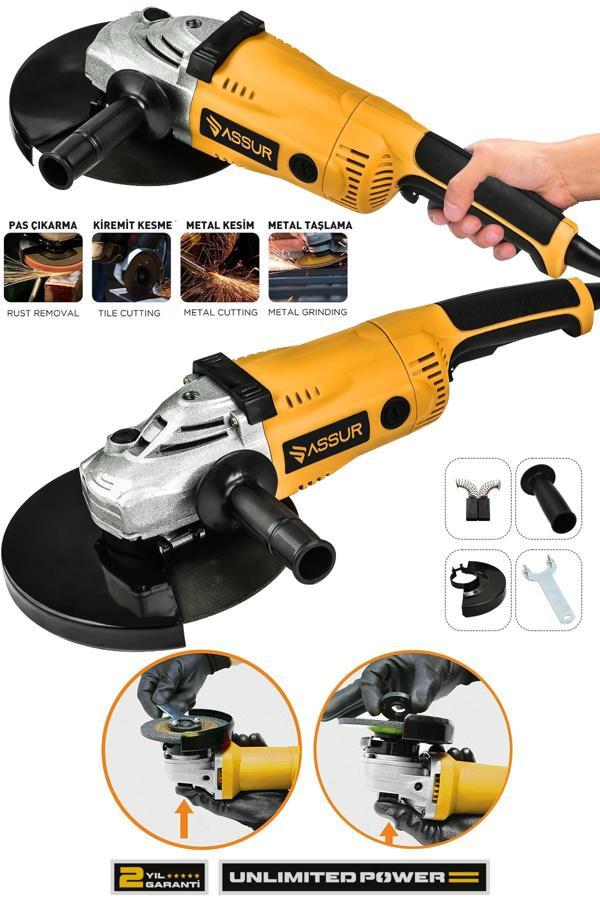 Assur 2200W Metal Şanzıman 230mm Büyük Spiral Taşlama - Image 1