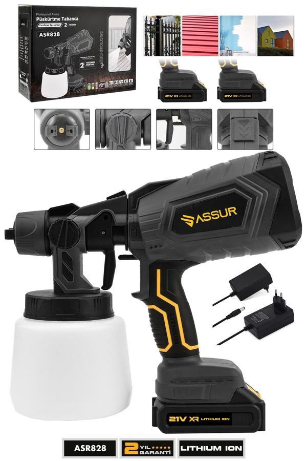 Assur Profesyonel 21V Çift Akülü 300 Mm Vernik Sprey Boya Püskürtme Makinesi - Image 1