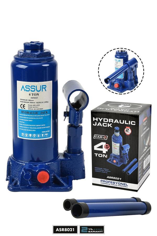 Assur 4 Ton Oto Kriko Araç Kaldırma Krikosu Şişe Kriko Hidrolik Kaldırma - Image 1