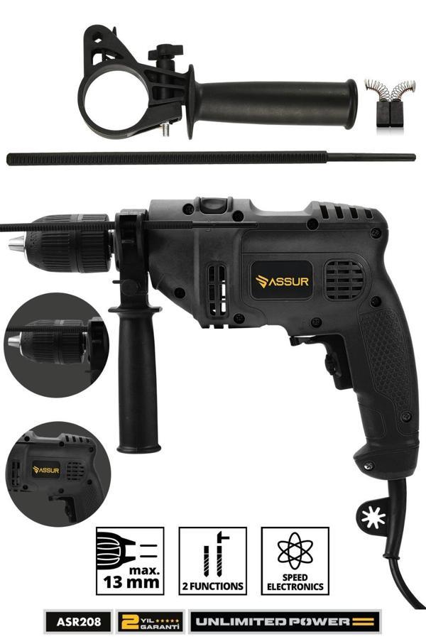Assur 500W Darbeli Metal Şanzıman 13mm Elektrikli Matkap - Image 1
