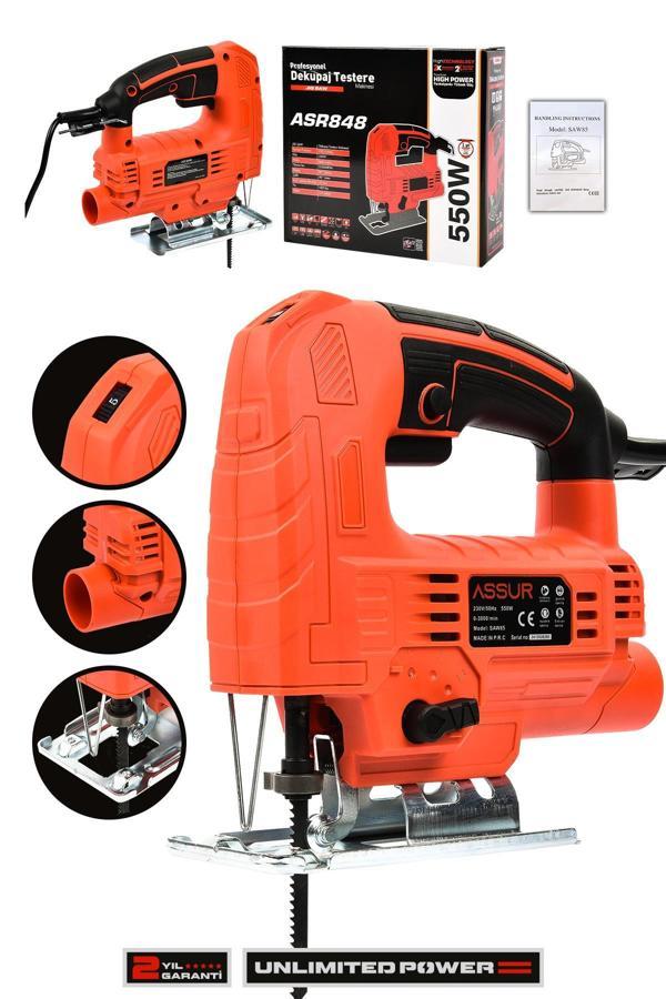 Assur Profesyonel 550W Devir Ayarlı Dekupaj Testere Makinesi - Image 1